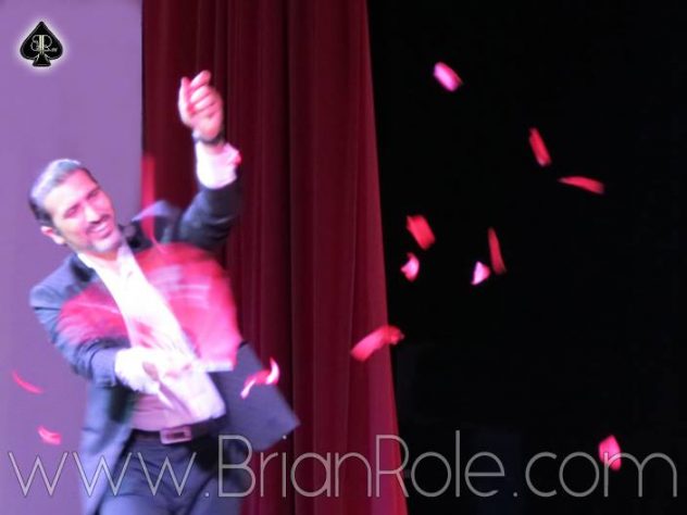 Spreading some love and magic among the audience.
